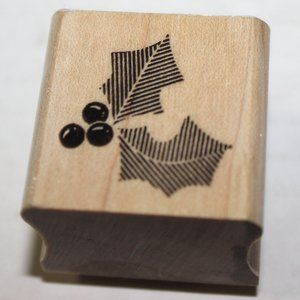 Rubber stamp: HOLLY LEAVES AND BERRIES from 1992